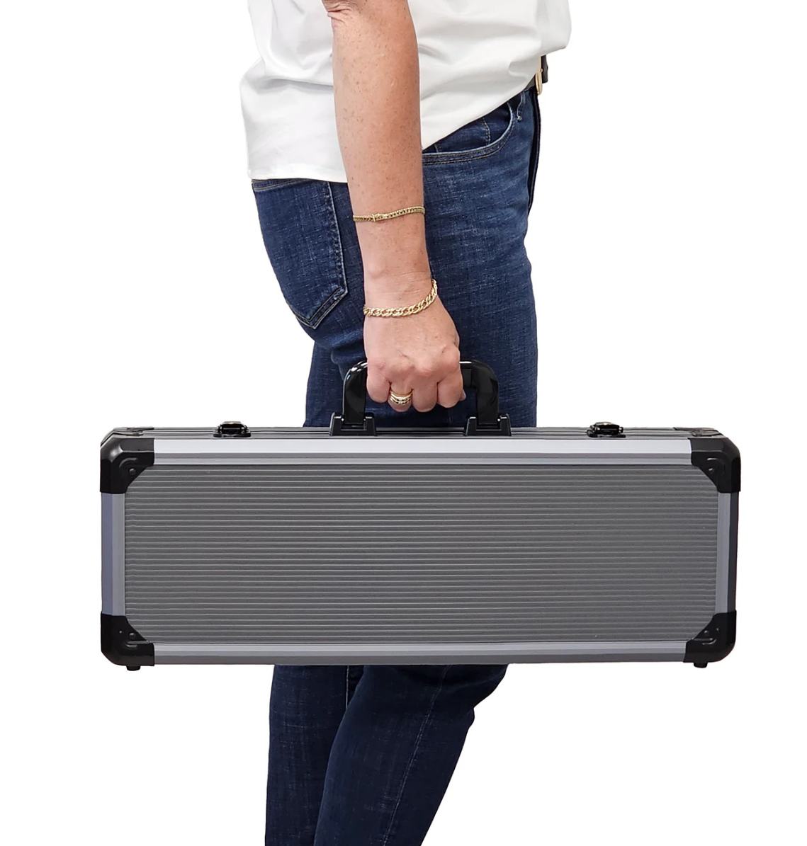 500 Piece Gunmetal Poker Chip Case