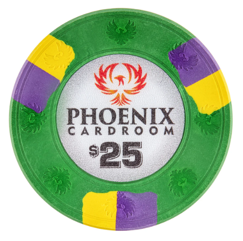 Green Phoenix Poker Chips - $25