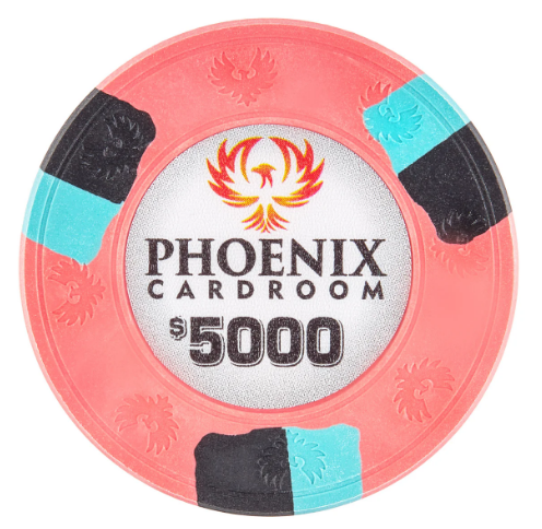 Pink Phoenix Poker Chips - $5000
