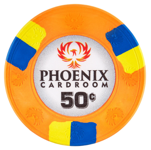Orange Phoenix Poker Chips - $0.50