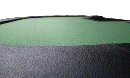 Green Felt Poker Table with Cup Holders and Dealer Tray