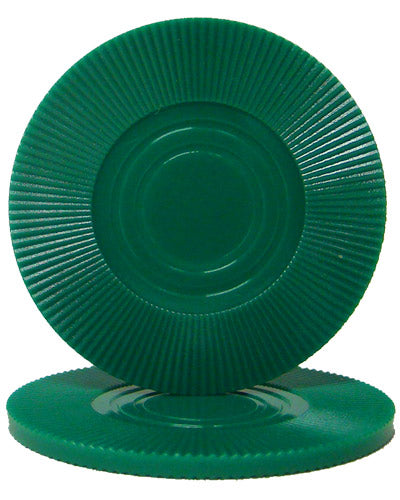 Green Interlocking Radial Plastic Poker Chips