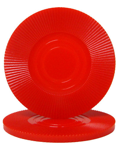 Red Interlocking Radial Plastic Poker Chips