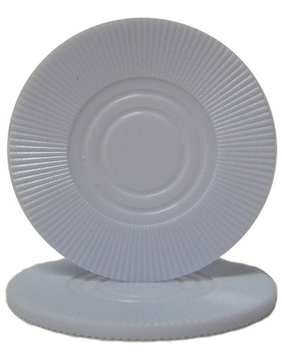 White Interlocking Radial Plastic Poker Chips