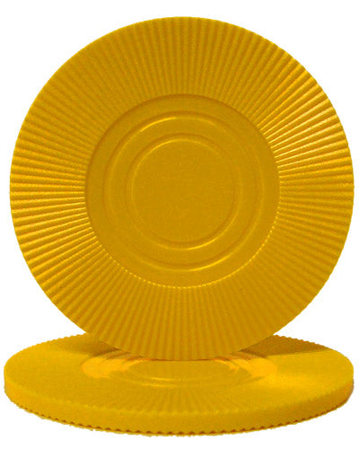 Yellow Interlocking Radial Plastic Poker Chips