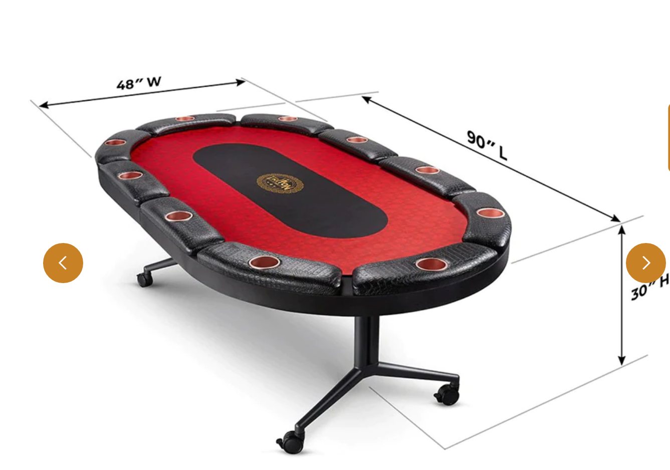 Triton 10 Player Foldable Poker Table