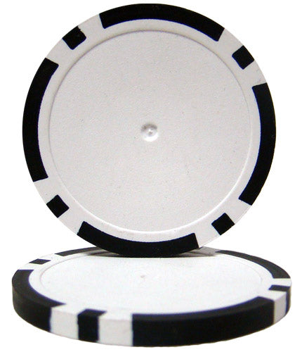 Black Blank 8 Stripe Poker Chips