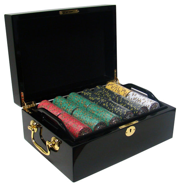 500 Nevada Jack Poker Chips with Mahogany Case