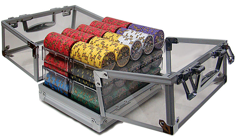 600 Nevada Jack Poker Chips with Acrylic Carrier