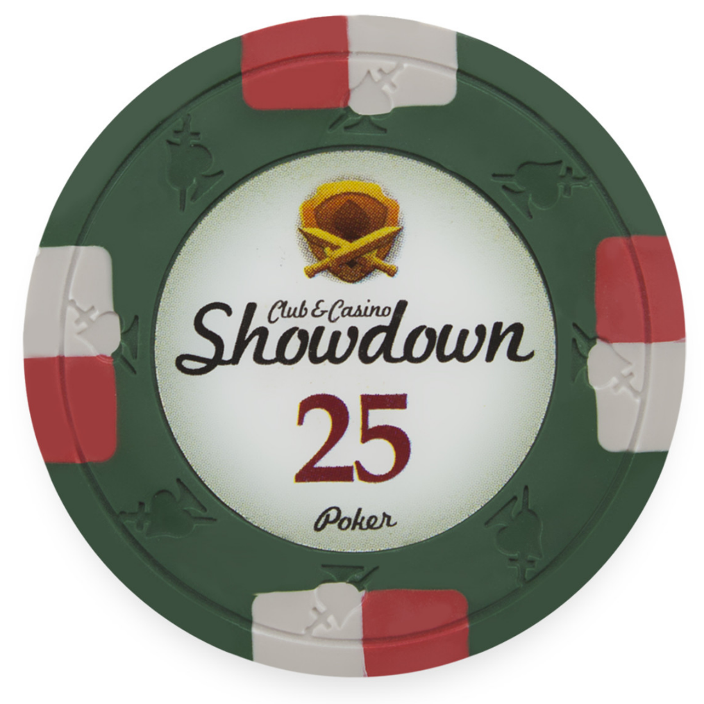 Green Showdown Poker Chips - $25