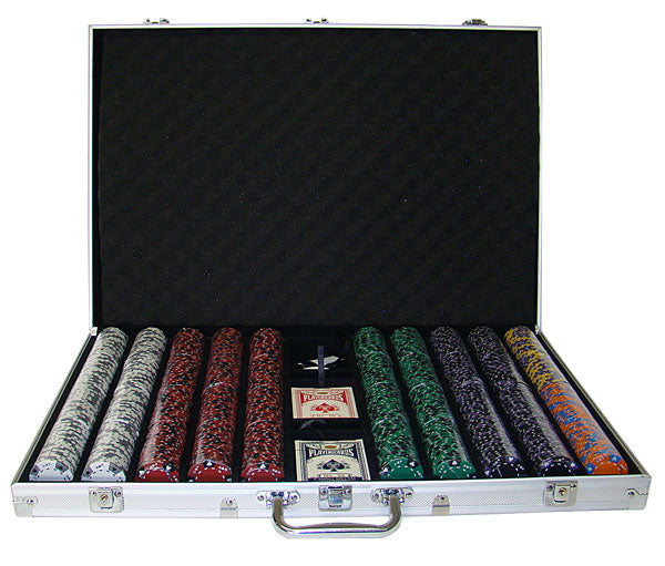 1000 Ace King Suited Poker Chips with Aluminum Case