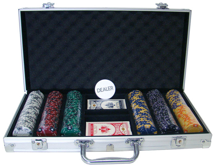 300 Ace King Suited Poker Chips with Aluminum Case