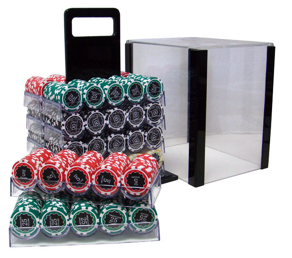 1000 Eclipse Poker Chips with Acrylic Carrier