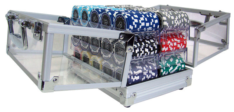 600 Eclipse Poker Chips with Acrylic Carrier