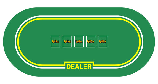 Rollout Gaming Poker Table Top with Dealer Slot
