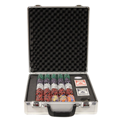 500 Ace King Suited Poker Chips with Claysmith Aluminum Case