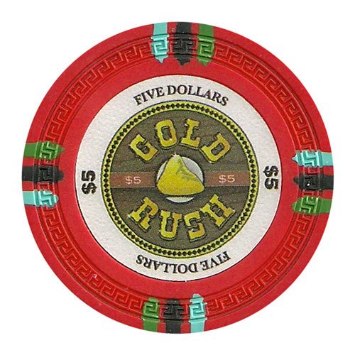 Red Gold Rush Poker Chips - $5