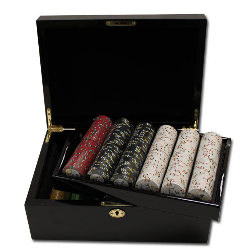 500 Bluff Canyon Poker Chips with Mahogany Case
