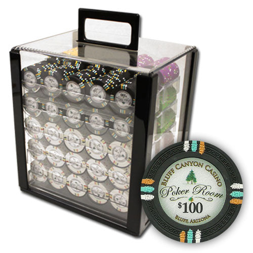 1000 Bluff Canyon Poker Chips with Acrylic Carrier