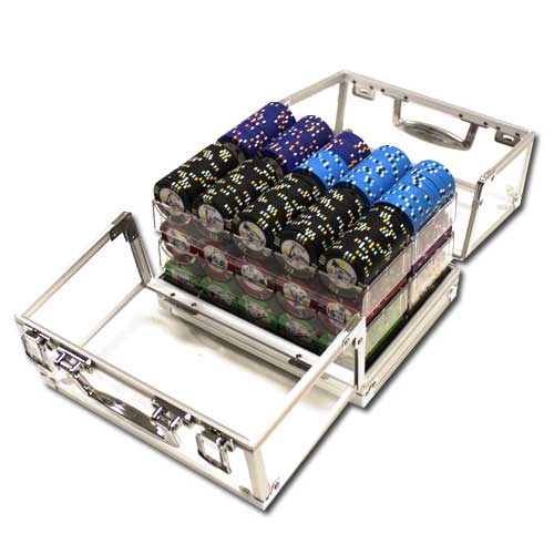 600 Desert Heat Poker Chips with Acrylic Carrier