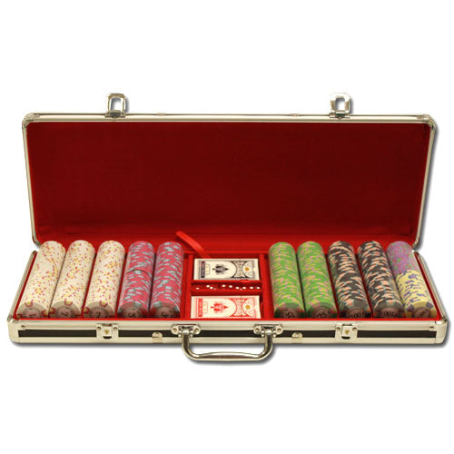 500 Milano Poker Chips with Black Aluminum Case