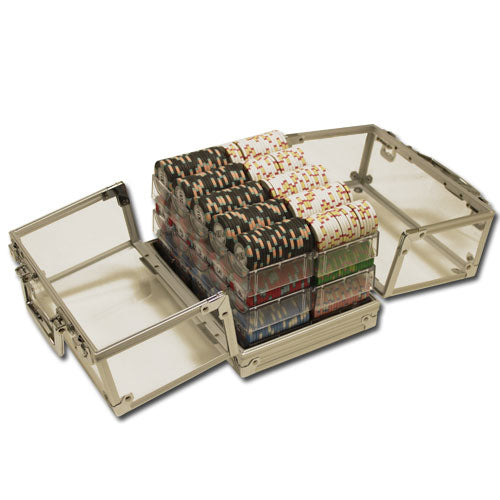 600 Milano Poker Chips with Acrylic Carrier