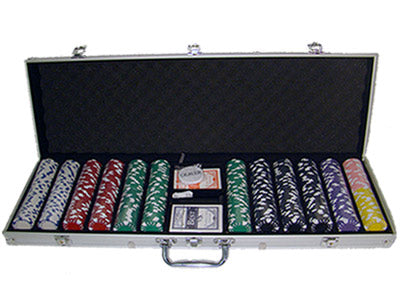 600 Diamond Suited Poker Chips with Aluminum Case