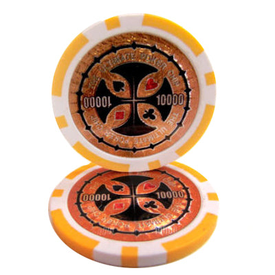 Lagring Gå op og ned en anden Orange Ultimate Poker Chips - $10,000 – chipcave