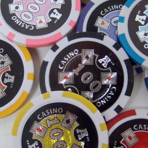 500 Ace Casino Poker Chips with Mahogany Case