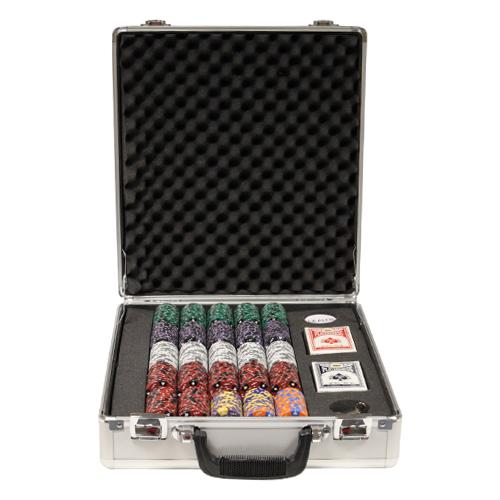 500 Ace King Suited Poker Chips with Claysmith Aluminum Case
