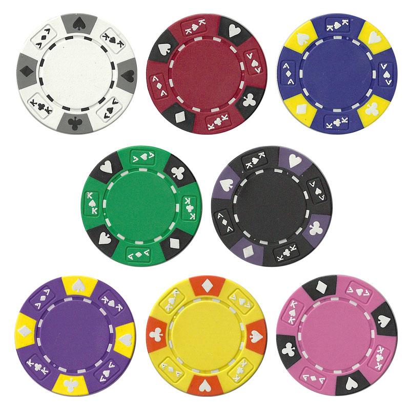 600 Ace King Suited Poker Chips with Acrylic Carrier