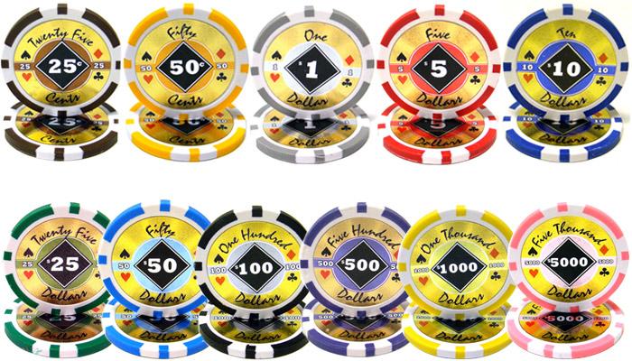 600 Black Diamond Poker Chips with Aluminum Case