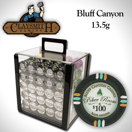 1000 Bluff Canyon Poker Chips with Acrylic Carrier