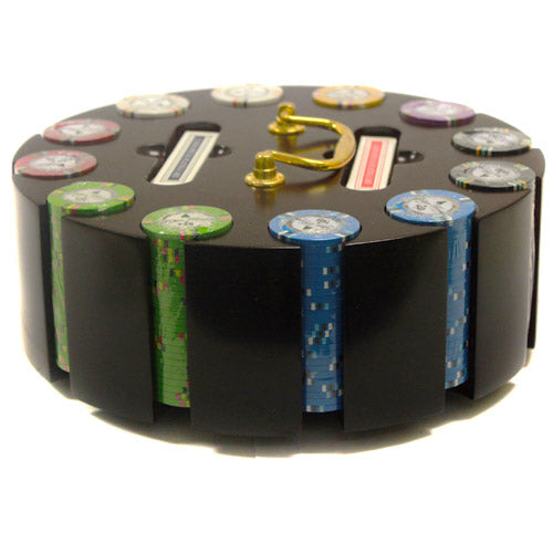 300 Bluff Canyon Poker Chips with Wooden Carousel
