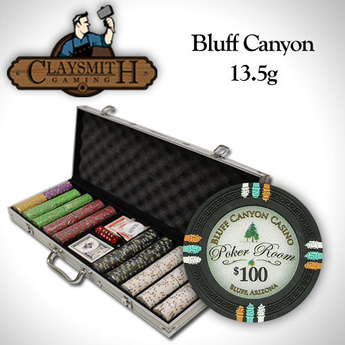 500 Bluff Canyon Poker Chips with Aluminum Case