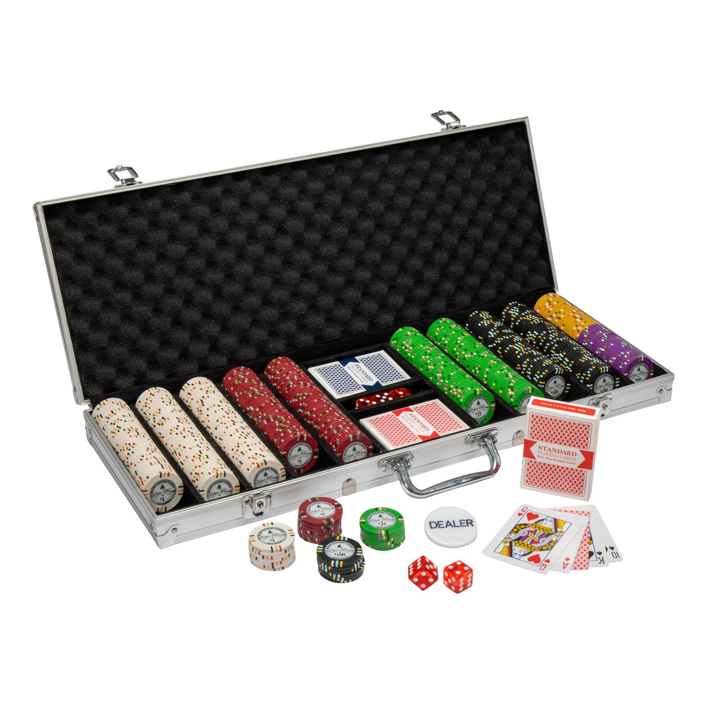 500 Bluff Canyon Poker Chips with Aluminum Case