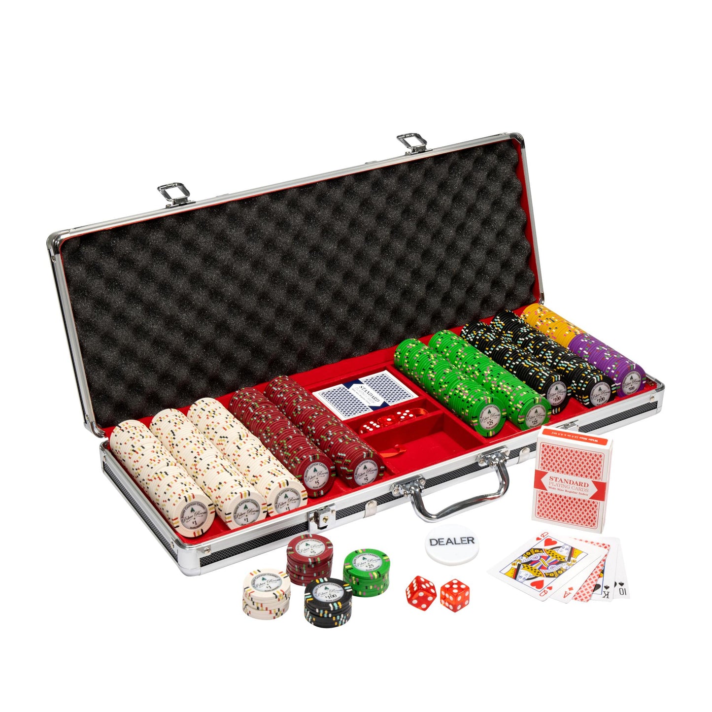 500 Bluff Canyon Poker Chips with Black Aluminum Case