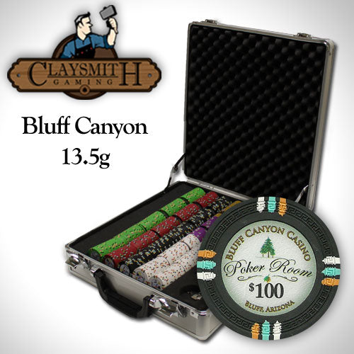 500 Bluff Canyon Poker Chips with Claysmith Aluminum Case