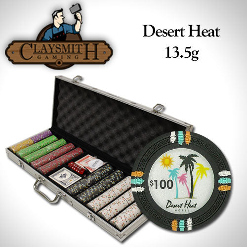 500 Desert Heat Poker Chips with Aluminum Case