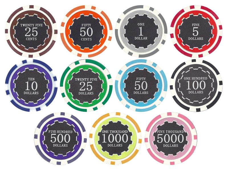 300 Eclipse Poker Chips with Wooden Carousel