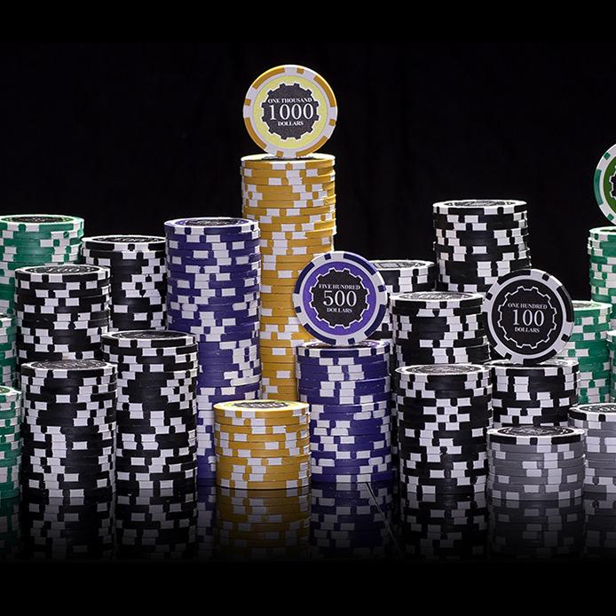500 Eclipse Poker Chips with Claysmith Aluminum Case