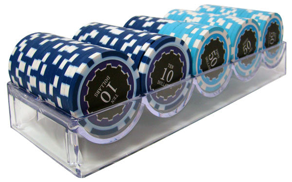 600 Eclipse Poker Chips with Acrylic Carrier