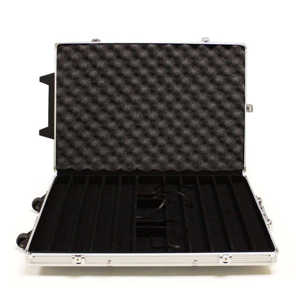 1000 Las Vegas Poker Chips with Rolling Aluminum Case