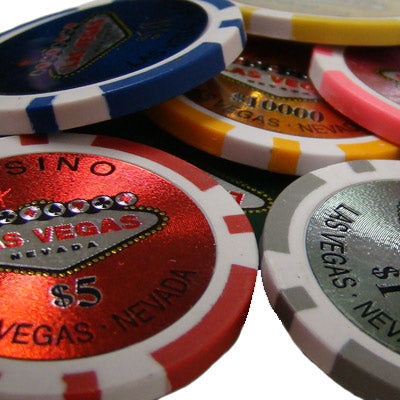 750 Las Vegas Poker Chips with Mahogany Case