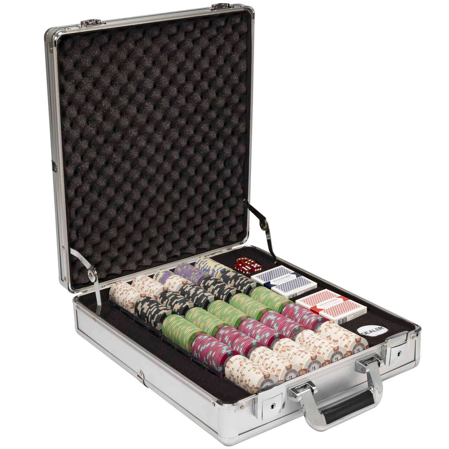 500 Milano Poker Chips with Claysmith Aluminum Case