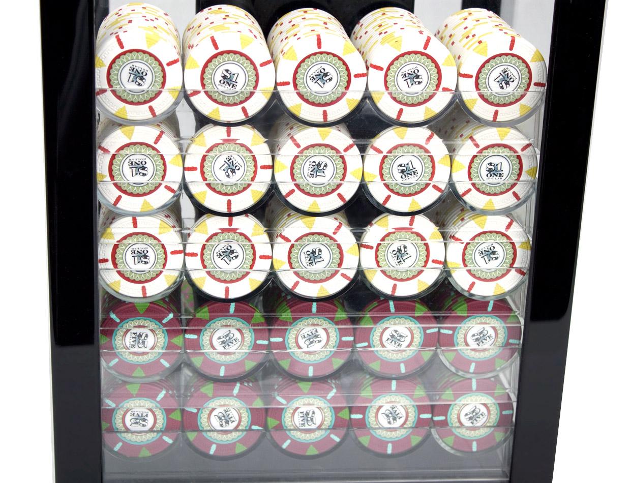 1000 Mint Poker Chips with Acrylic Carrier