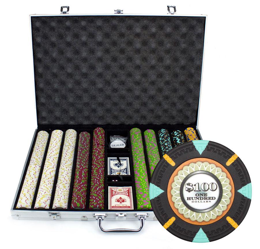 1000 Mint Poker Chips with Aluminum Case