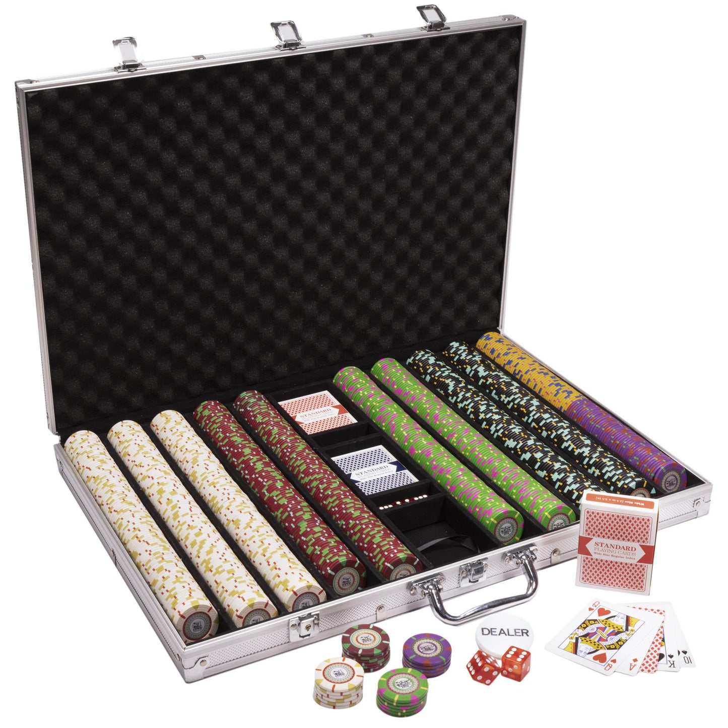 1000 Mint Poker Chips with Aluminum Case