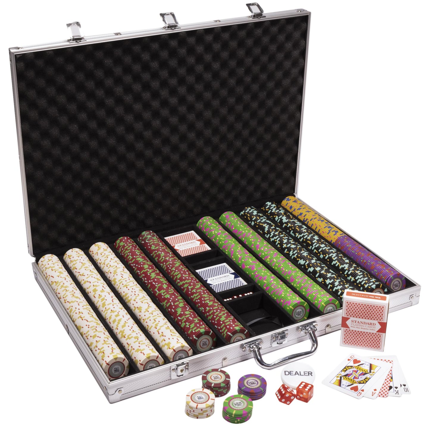 1000 Mint Poker Chips with Aluminum Case