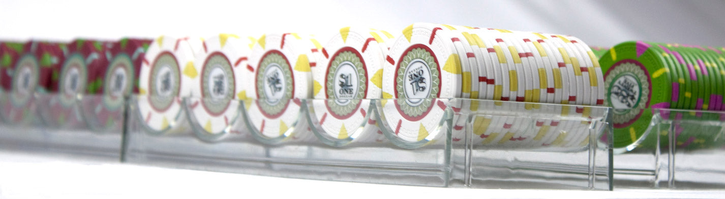 600 Mint Poker Chips with Acrylic Carrier